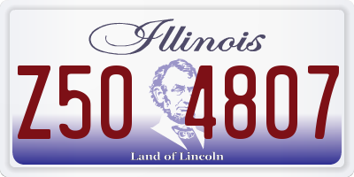 IL license plate Z504807
