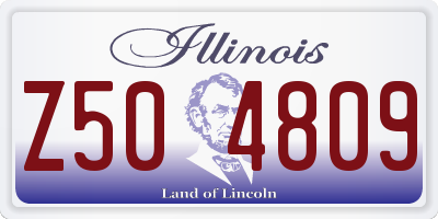 IL license plate Z504809