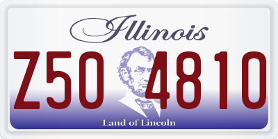 IL license plate Z504810