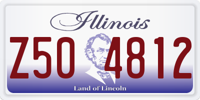 IL license plate Z504812