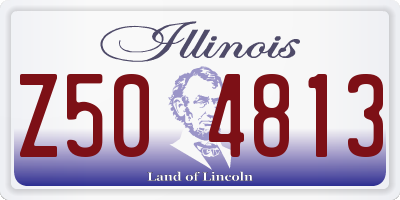 IL license plate Z504813