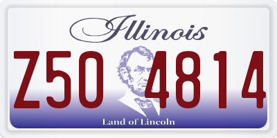 IL license plate Z504814