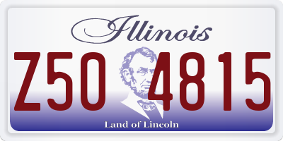IL license plate Z504815