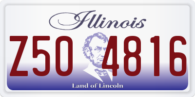 IL license plate Z504816