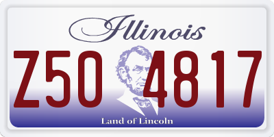 IL license plate Z504817