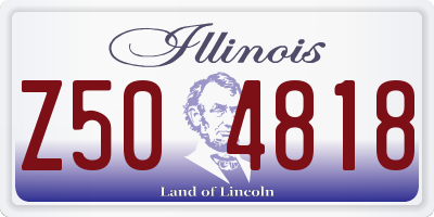 IL license plate Z504818