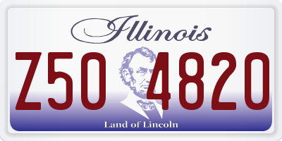 IL license plate Z504820