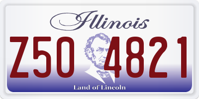 IL license plate Z504821