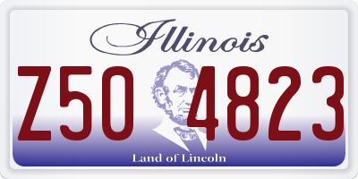 IL license plate Z504823