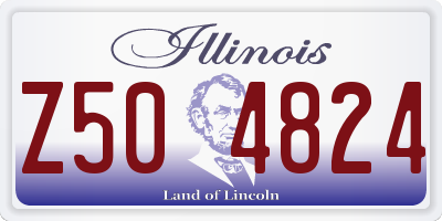 IL license plate Z504824