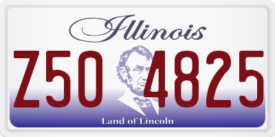 IL license plate Z504825