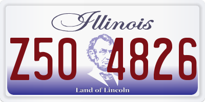 IL license plate Z504826