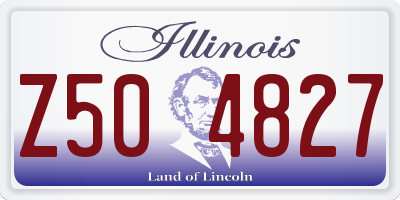 IL license plate Z504827