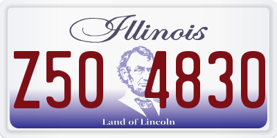 IL license plate Z504830