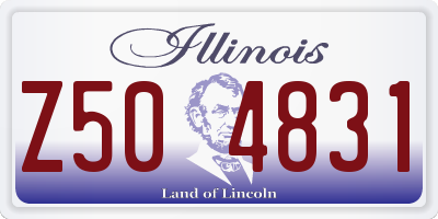 IL license plate Z504831