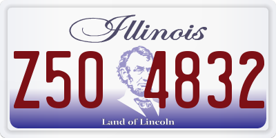 IL license plate Z504832
