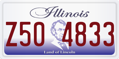 IL license plate Z504833