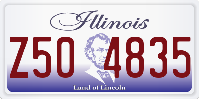 IL license plate Z504835