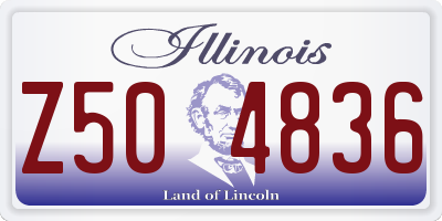 IL license plate Z504836