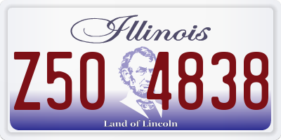 IL license plate Z504838