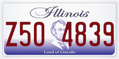 IL license plate Z504839