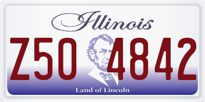 IL license plate Z504842