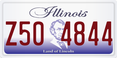 IL license plate Z504844