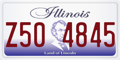 IL license plate Z504845