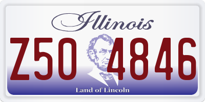 IL license plate Z504846