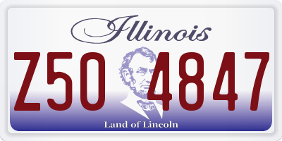 IL license plate Z504847