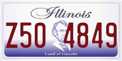 IL license plate Z504849
