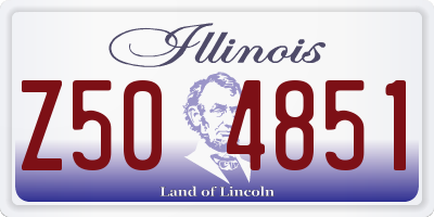 IL license plate Z504851