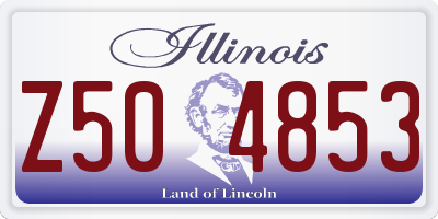 IL license plate Z504853