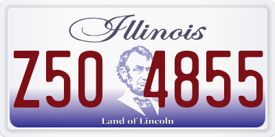 IL license plate Z504855