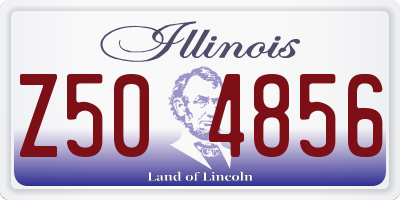 IL license plate Z504856