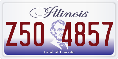 IL license plate Z504857