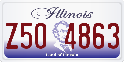 IL license plate Z504863