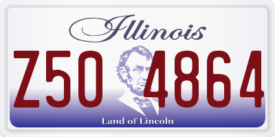 IL license plate Z504864