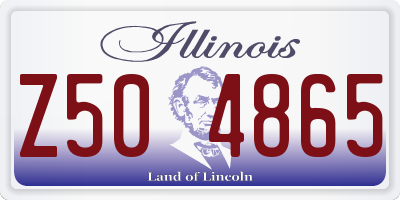 IL license plate Z504865