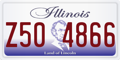 IL license plate Z504866
