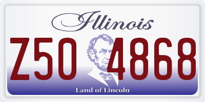 IL license plate Z504868
