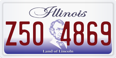 IL license plate Z504869