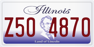 IL license plate Z504870