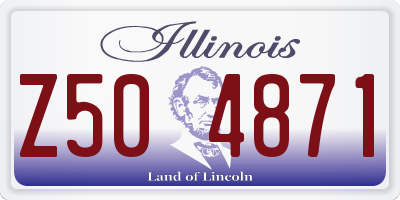 IL license plate Z504871