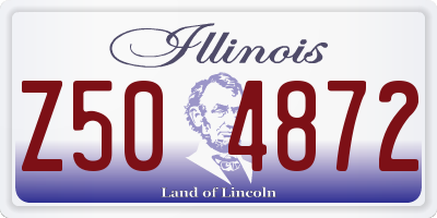 IL license plate Z504872