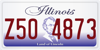 IL license plate Z504873