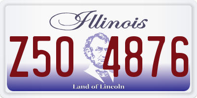 IL license plate Z504876