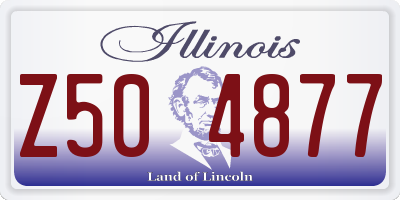 IL license plate Z504877