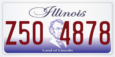 IL license plate Z504878
