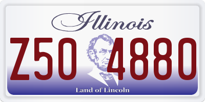 IL license plate Z504880